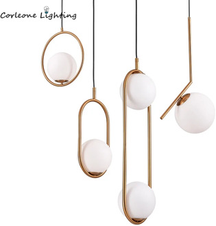 Modern Glass Ball Pendant Lights Nordic Industrial Hanglamp Bedroom Lamp Living Room Dining Room Pendant Lamp Home Decor Lustre