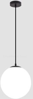 Modern Glass Ball Pendant Lights White Globe Hanging Lamps Bar Restaurant Deco Luminaire Bedroom Light Fixtures LED Pendant Lamp