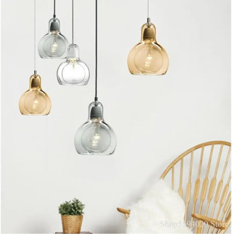 Modern Glass Lustre Pendant Lights Led Nordic Hanglamp Gourd for Living Room Decor Home Lighting Luminaire Suspendu Lustres