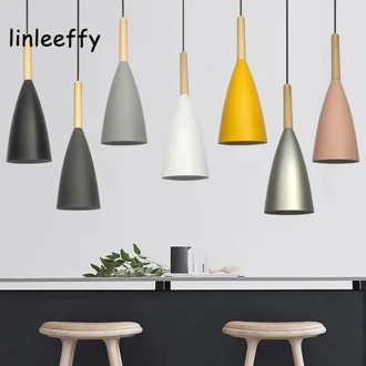 Modern Hanglamp Wood Pendant Lights Living Room Restaurants Kitchen Dining Nordic Lamp Bar bedroom decor E27 LED Droplight