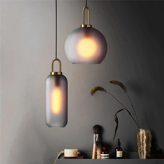 Modern Indoor Led Pendant Lam Glass Restaurant Hanging Lamp Parlor Hall Pendant Lights Fixture Suspension Lamp Loft Deco E27