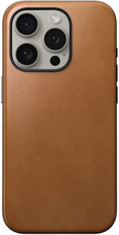 Modern Leather Case voor de iPhone 15 Pro - English Tan Bruin