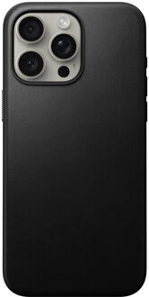 Modern Leather Case voor de iPhone 15 Pro Max - Zwart