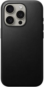 Modern Leather Case voor de iPhone 15 Pro - Zwart