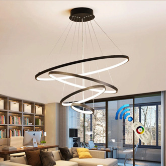 Modern led chandelier 40/60/80cm circle chandelier lighting lustre ring lights living room decoration bedroom light fixtures