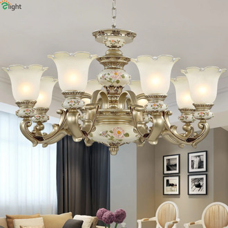Modern Led Pendant Chandeliers Lighting Alloy Led Pendant Lights For Living Room Deco Dining Room Hanging Lamp Villa Luminaire
