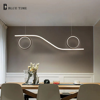 Modern Led Pendant Light Lustre 110V 220V Chandelier Pendant Lamp for Living room Dining room Kitchen Bedroom Luminaires 100CM