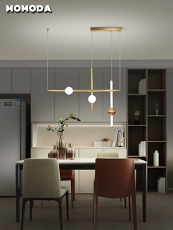 Modern LED Pendant Lights Bedside Simple Design Luxury Brass Hanging Lamps for Bedroom Dining Room Living Room Art Home Decor