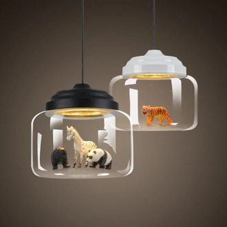 Modern Led Pendant Lights Creative Animal Hanglamp For Dining Room Bedroom Baby Room Nordic Bar Decor Glass Luminaire Suspension