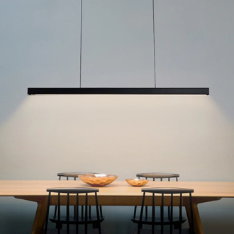 Modern LED Pendant Lights Fixture For Dining Room Simple Straight Design Restaurant Office Hanging Lamp With Remote Control