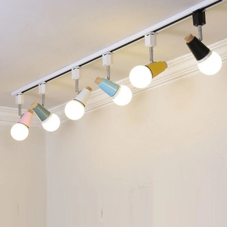 Modern led track lamp colourful 2 way adjustable rail spotlights track lighting fixture 120v light bar showroom clothing store