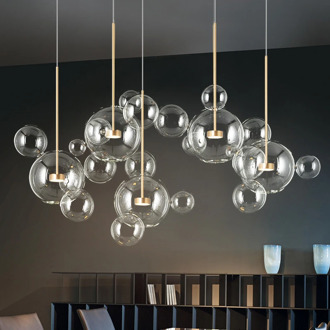 Modern Mickey Led Pendant Lights Frosted Glass Ball Pendant Lamp Dining Room Luminaires Living Room Kitchen Decor Hanging Lamp