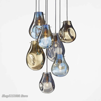 modern Minimalist Colorful Glass LED Pendant Light Bedroom Bedside Cafe Restaurant Creative Designer Hanging lamp light fixtures