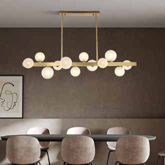 Modern minimalist copper restaurant chandelier light luxury creative magic bean lamp strip bar restaurant lamp WF110703