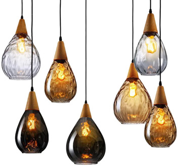 modern Nordic Glass Pendant Light For kitchen Water Drop Shape E27 Dining living Room Bar Bedroom Pendant Lamp Hanging Fixtures