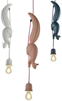 Modern Nordic LED Pendant Lamp Squirrel Shape Creativity Pink Blue White E27 Pendant Lights For Dining Living Room Kids Room
