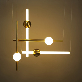 Modern Orion Tube Pendant Lights for Living Room Gold Led Hanging Lamp Bedroom Kitchen Home Loft Industrial Decor Light Fixture