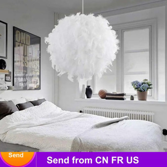 Modern Pendant Ceiling Lamp Feather Ceiling Droplight Bedroom Study Room Decoration Creative Chandelier Hanging Lamp