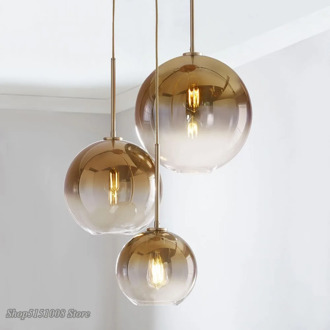 Modern Pendant Light Silver Gold Glass Ball LED Pendant Lamp Nordic Kitchen hanging lamps Dining Living Room decor Luminaire