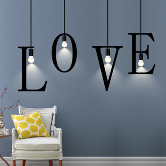 Modern Pendant Lights Alphabet Shape Hanging Lamp DIY Dining Room lights Industrial Hanglamp Letter Shape Suspension Luminaire