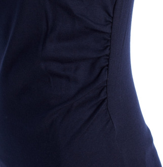 Modern positie T-shirt met V-hals en lange mouwen 719653 Dames Blauw - XS