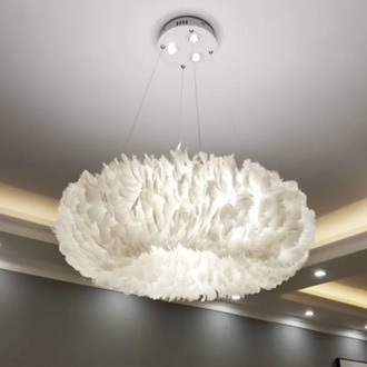 Modern Romantic Bedroom Chandelier Nordic Girly Room Lighting Swan Feather Lamp Led a chandelier Dining Room Lights Bird Lamp
