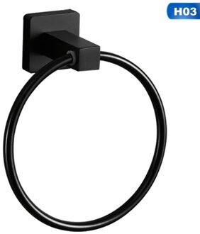 Modern Rvs Handdoek Ringen Houder Ronde Muur Gemonteerde Handdoekenrek Badkamer Accessoires Hardware H03