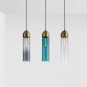 Modern Simple Creative Pendant Lights Personality Living Room Bedroom Bar Bar Fishing Glass Pendant Lamp Loft Hanging Light