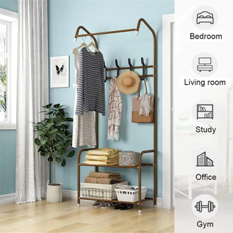 Modern Simple Style Coat Rack Landing Clothing Holder Hanger Floor Standing Storage Shelf Clothes Hanger Rack Bedroom Furniture