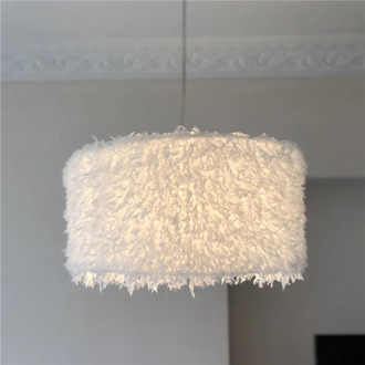 Modern Simulated Feathers Pendant Lights Living Room Bedroom Fabric Pendant Lamp Home Decor Fixtures Creative Lighting Luminaria