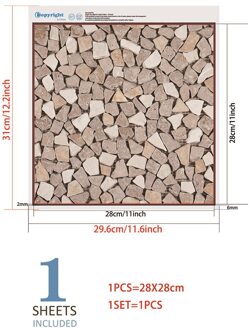 Moderne 3D Steen Patroon Wandtegel Stickers Waterdichte Zelfklevende Floor Keuken Badkamer Wc Floor Sticker Decoratie Rood