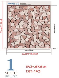 Moderne 3D Steen Patroon Wandtegel Stickers Waterdichte Zelfklevende Floor Keuken Badkamer Wc Floor Sticker Decoratie wit