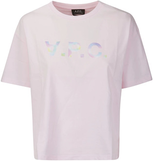 Moderne Ana Print T-Shirt A.p.c. , Pink , Dames - XS