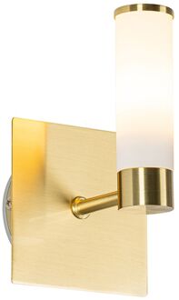 Moderne badkamer wandlamp messing IP44 - Bath Goud