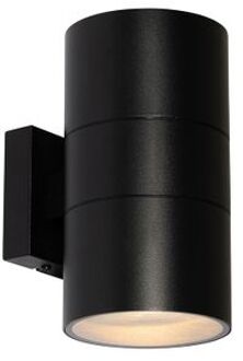 Moderne Buiten Wandlamp Zwart 2-lichts Ar111 Ip44 - Duo