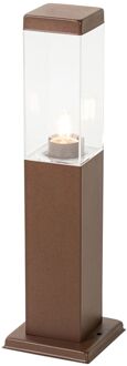 Moderne buitenlamp paal roestbruin 45 cm - Malios