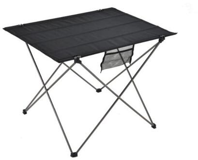 Moderne Creatieve Persoonlijkheid Grote Outdoor Ultralichte Aluminium Draagbare Klaptafel Camping Barbecue Vierkante Tafel WF1030 grijs