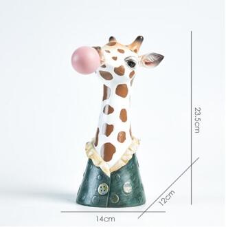 Moderne Dierenkop Hand Schilderen Giraffe/Zebra/Beer/Panda Hars Succulent Vaas Bloempot Planten Plant vazen Mand VIP hert