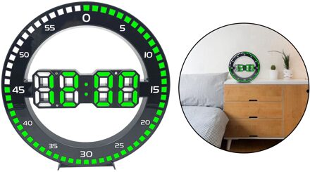 Moderne Digitale Wandklok 12/24 Uur Alarm Datum Elektronische Klok Home Office groen Count Second