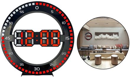 Moderne Digitale Wandklok 12/24 Uur Alarm Datum Elektronische Klok Home Office rood Count Second