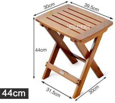 Moderne Eenvoudige Draagbare Vouwen Bamboe Kruk Hoogwaardige Massief Houten Kleine Bench Outdoor Viskrukje Huishouden Vierkante Kruk donker bruin