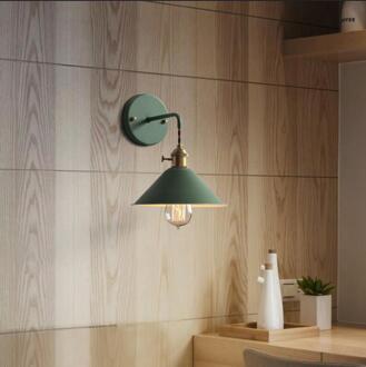 Moderne Eenvoudige Ijzeren Wandlamp Land Home Deco Wandlamp Led Met 7 Kleuren Voor Slaapkamer Woonkamer Restaurant Cafe winkel Gangpad groen