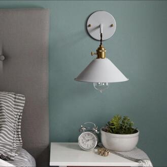 Moderne Eenvoudige Ijzeren Wandlamp Land Home Deco Wandlamp Led Met 7 Kleuren Voor Slaapkamer Woonkamer Restaurant Cafe winkel Gangpad wit