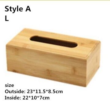 Moderne Eenvoudige multifunctionele Desktop Bamboe Houten Tissue Doos multifunctionele Opbergdoos Thuis Milieu Gezicht Handdoek Papier doos bodem pull stijl-L