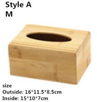 Moderne Eenvoudige multifunctionele Desktop Bamboe Houten Tissue Doos multifunctionele Opbergdoos Thuis Milieu Gezicht Handdoek Papier doos bodem pull stijl-M