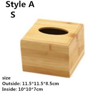 Moderne Eenvoudige multifunctionele Desktop Bamboe Houten Tissue Doos multifunctionele Opbergdoos Thuis Milieu Gezicht Handdoek Papier doos bodem pull stijl-S