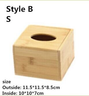 Moderne Eenvoudige multifunctionele Desktop Bamboe Houten Tissue Doos multifunctionele Opbergdoos Thuis Milieu Gezicht Handdoek Papier doos Flip stijl-S