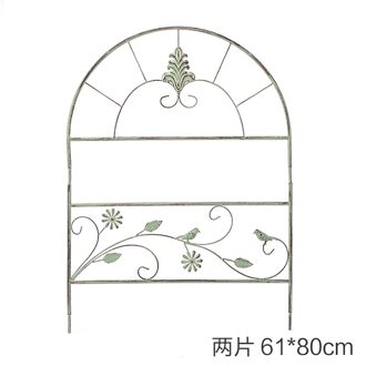 Moderne Eenvoudige Tuin Plant Stand Mode Creatieve Algemene Merchandise Balkon Bloempot Rack Binnenplaats Metalen Hek Beugel 2 stukken of groen