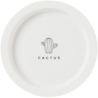 Moderne Fruit Opbergdoos Taart Snack Plaat Voedsel Snoep Schotel Voor Thuis Hotel wit cactus