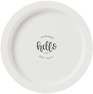 Moderne Fruit Opbergdoos Taart Snack Plaat Voedsel Snoep Schotel Voor Thuis Hotel wit HELLO